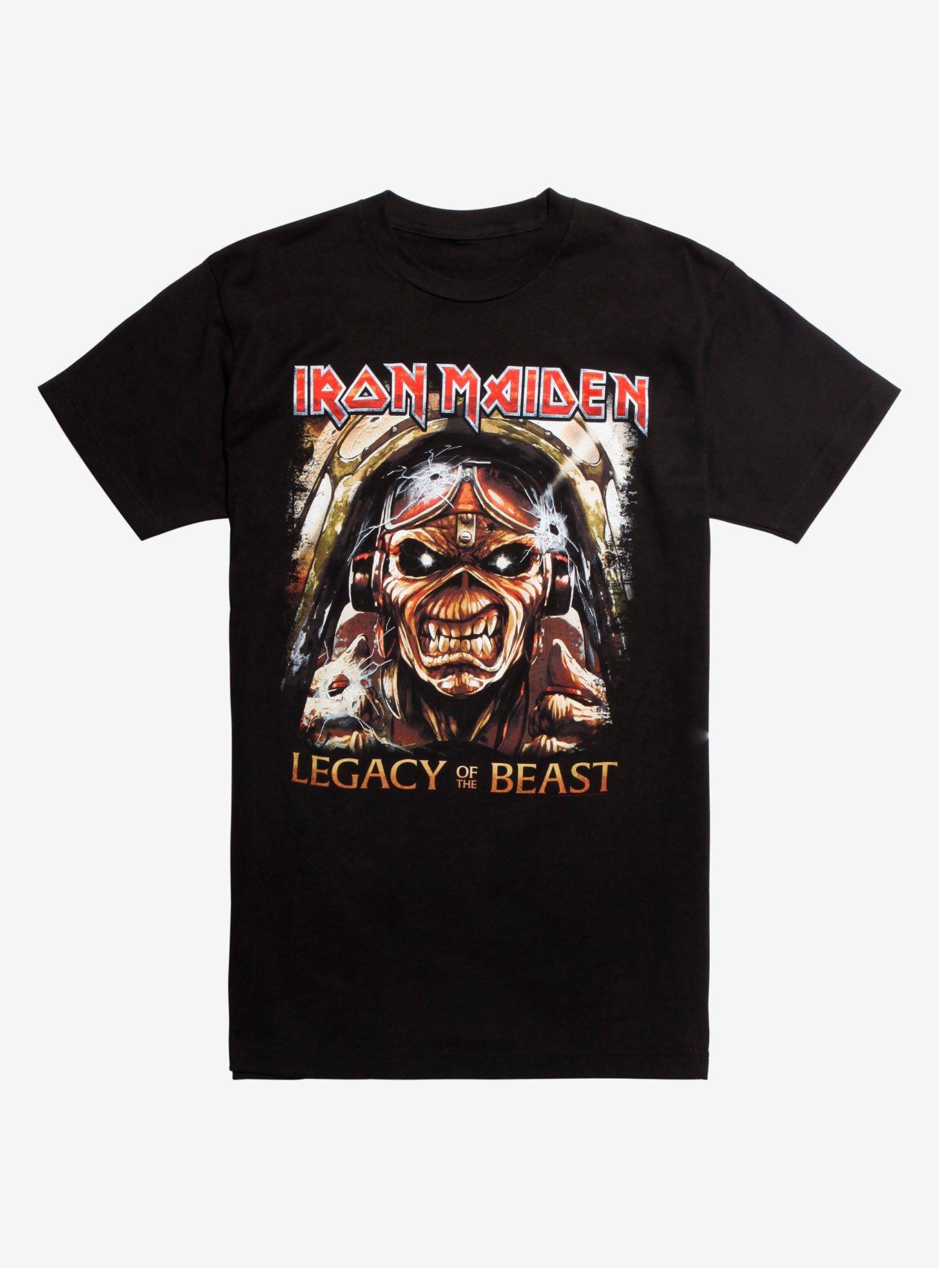 Iron Maiden Legacy Of The Beast Pilot Eddie T-Shirt, BLACK, hi-res