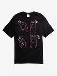 Mean Girls Character Outline T-Shirt, BLACK, hi-res