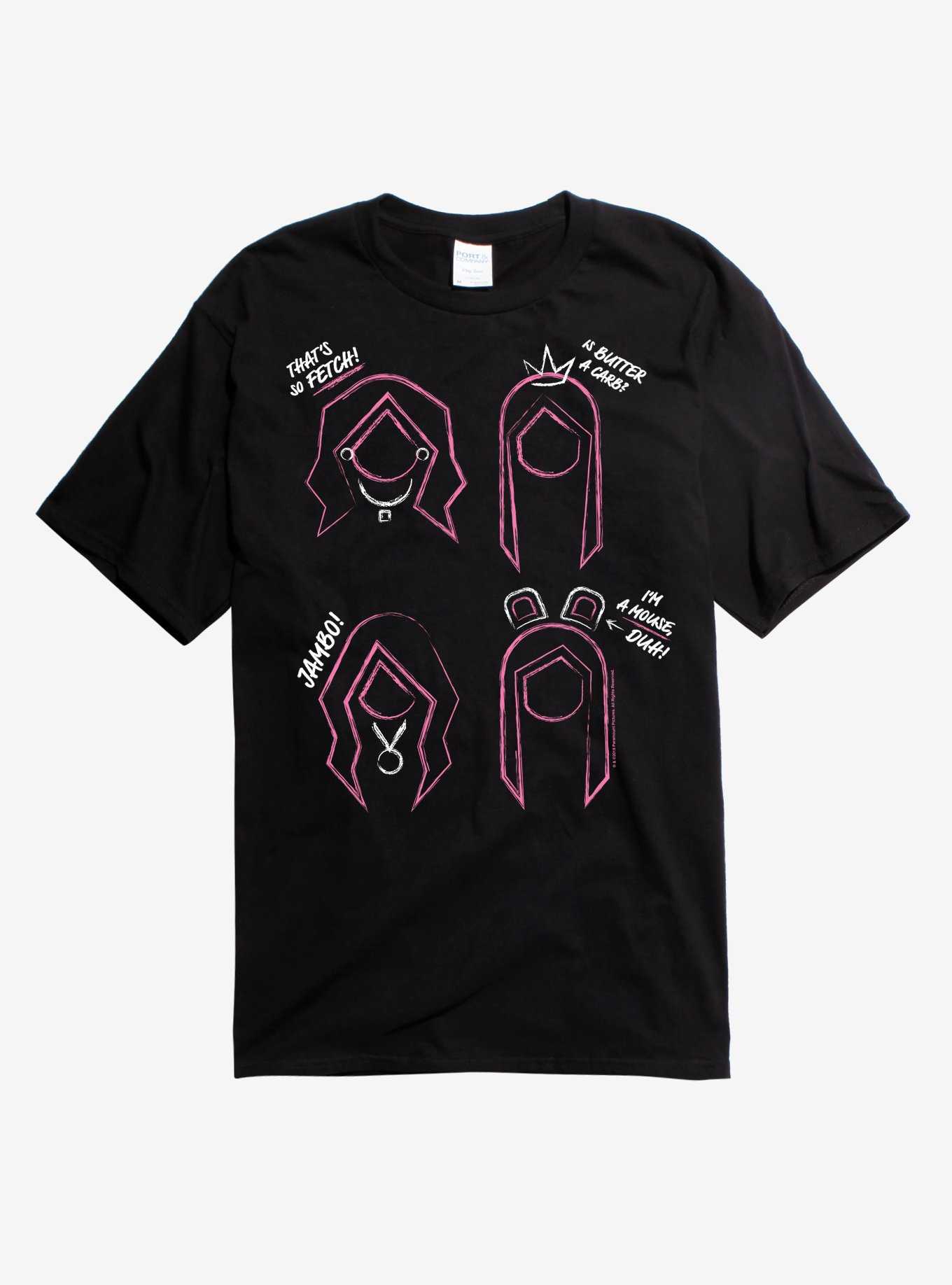 Mean Girls Character Outline T-Shirt, , hi-res