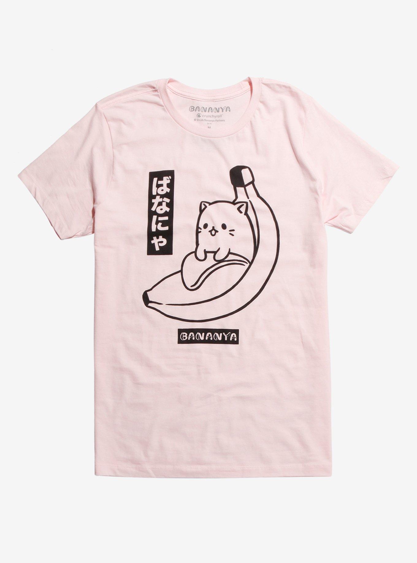 Bananya Line Pink T-Shirt, MAUVE  ROSE, hi-res