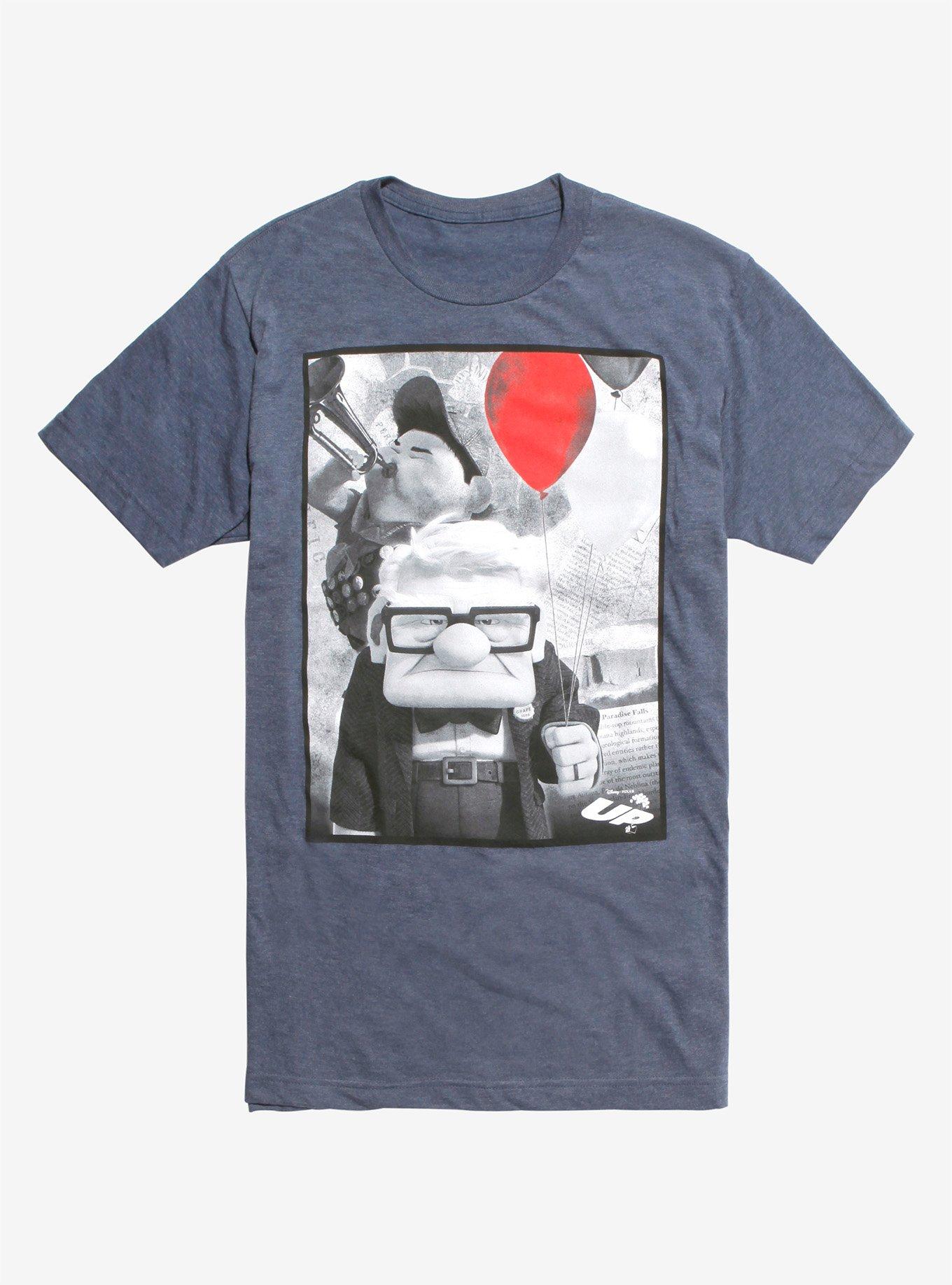 Disney Pixar Up Balloon Photo T-Shirt, BLUE HEATHER  NAVY, hi-res