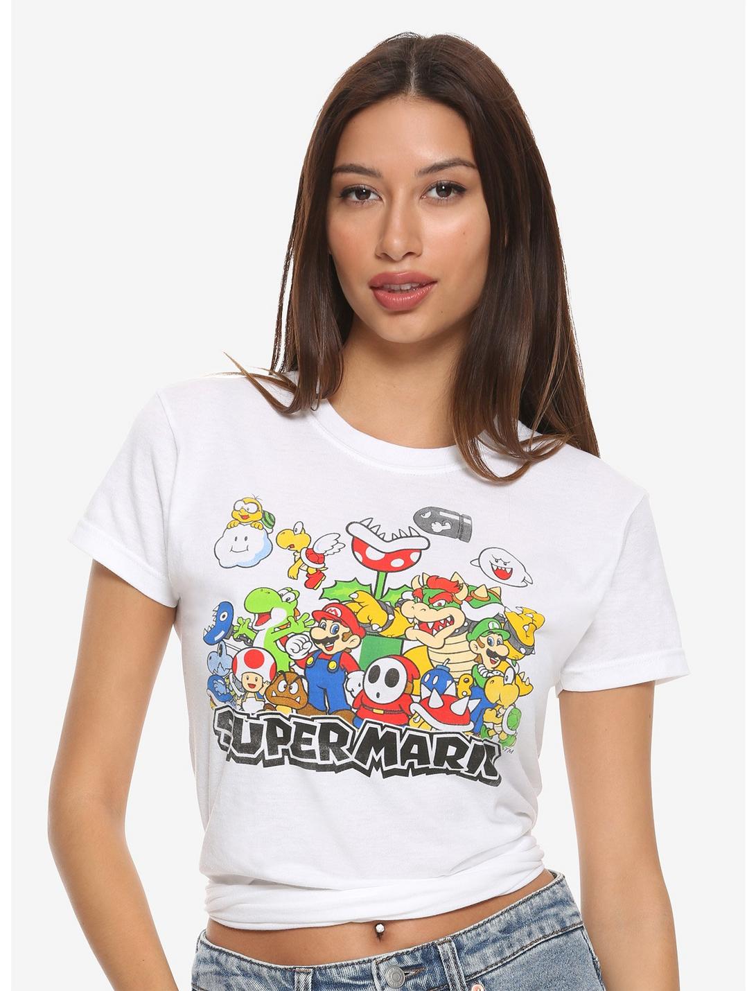 Super Mario Bros. Retro Colors Group Girls T-Shirt, MULTI, hi-res