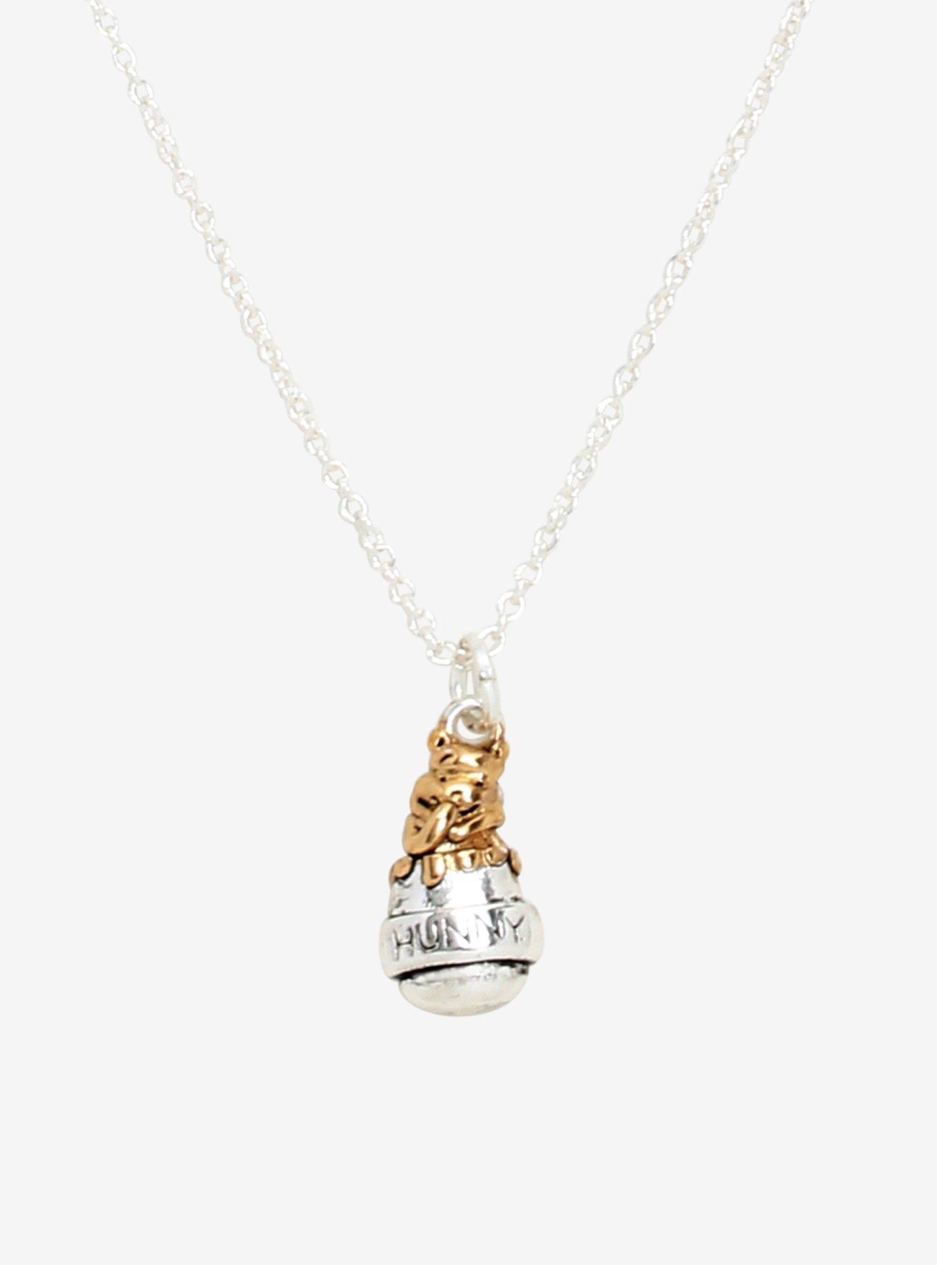 Disney Winnie The Pooh Hunny Pot Pooh Bear Dainty Charm Necklace, , hi-res