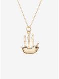 Disney Peter Pan Jolly Roger Dainty Charm Necklace, , hi-res