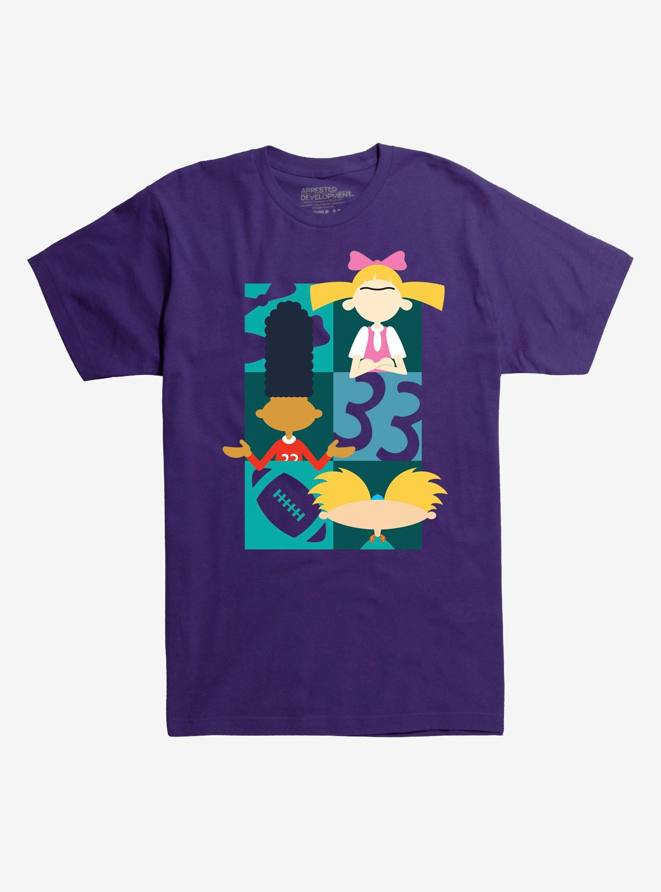 Hey Arnold! Group Pop Art T-Shirt, PURPLE, hi-res