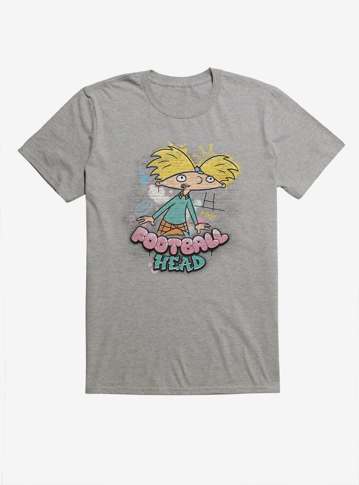 Hey Arnold! Football Head T-Shirt, HEATHER GREY, hi-res