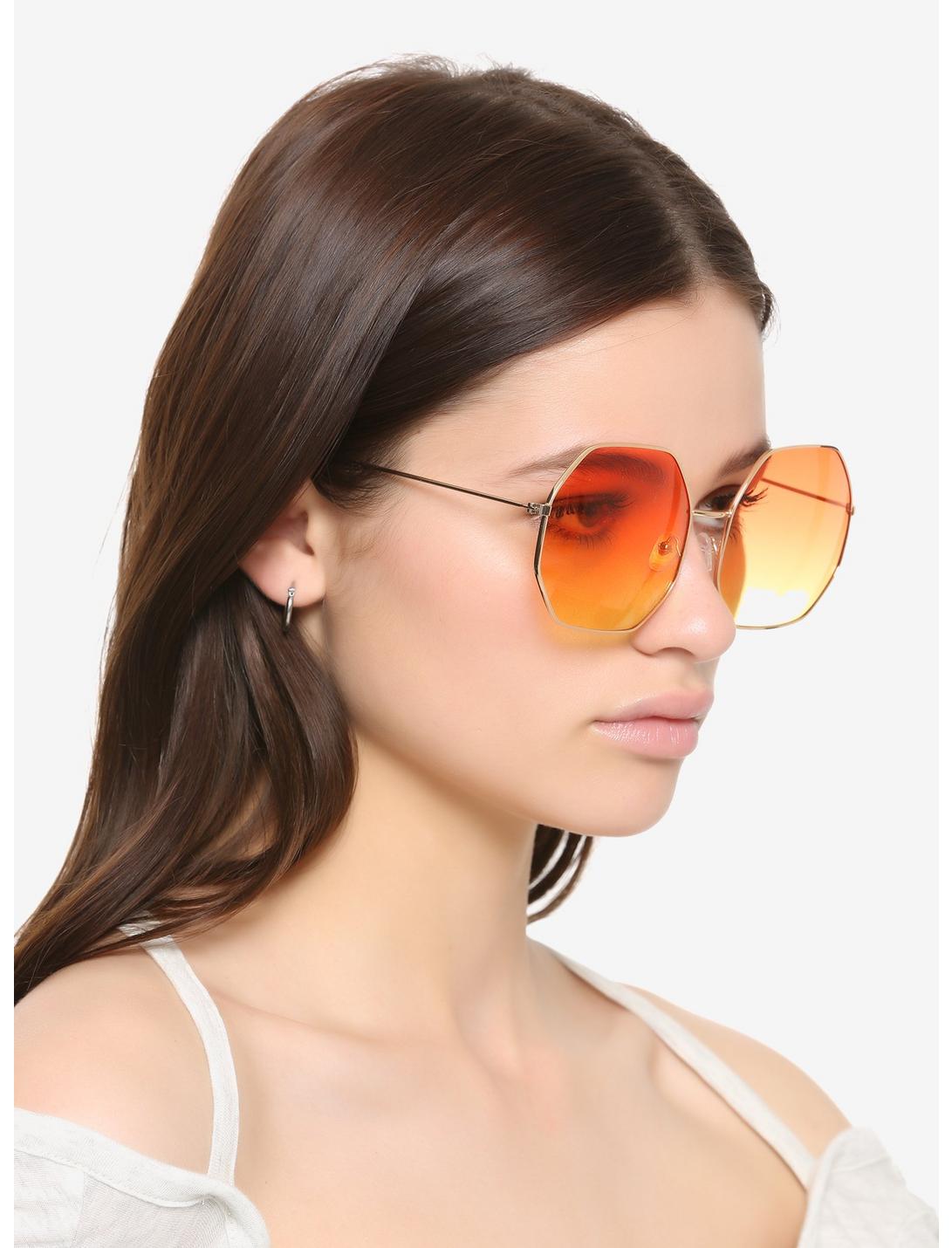 Octagonal Sunset Ombre Sunglasses, , hi-res