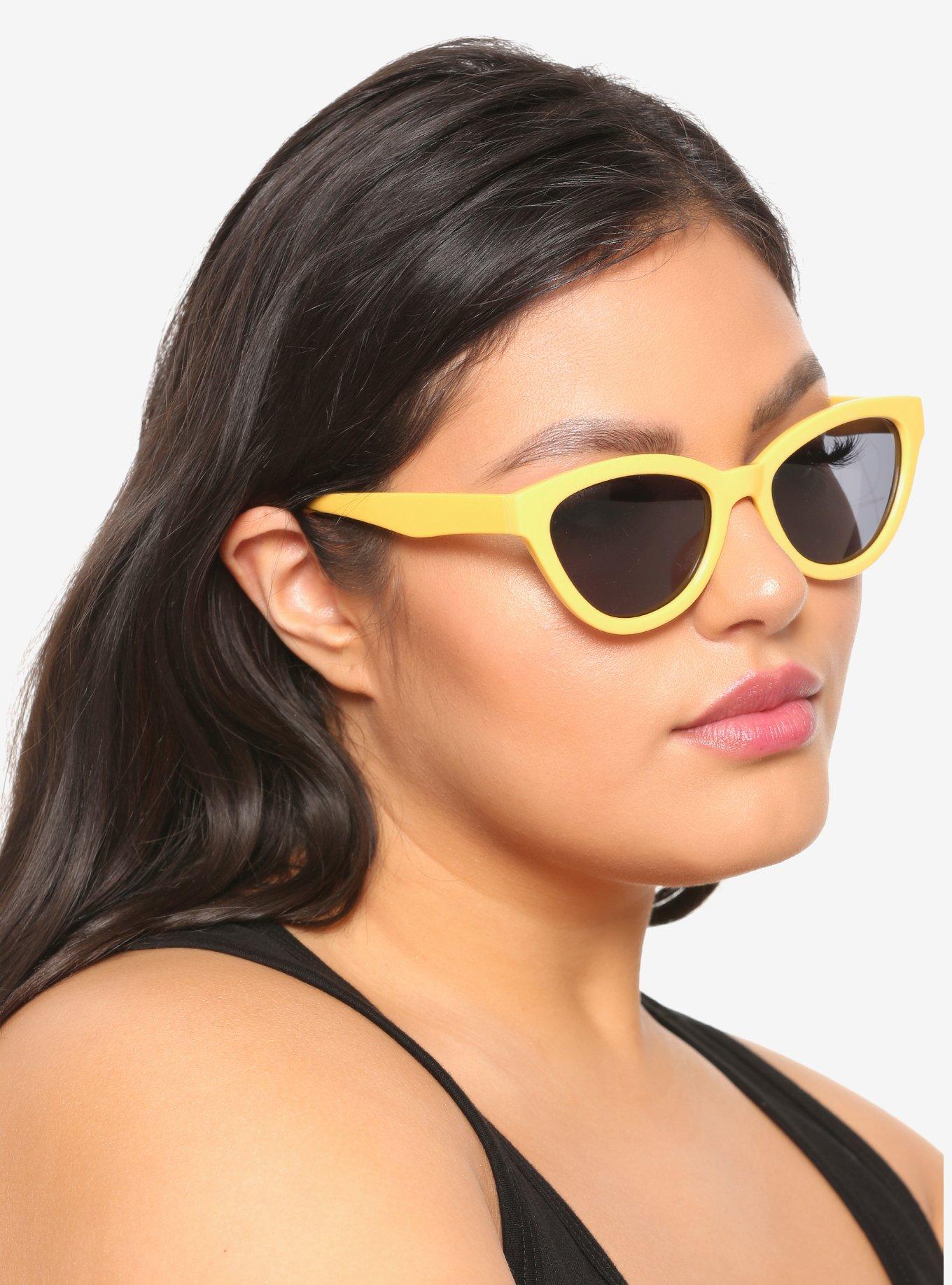 Yellow Cat Eye Sunglasses, , hi-res
