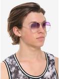 Purple Ombre Aviator Sunglasses, , hi-res