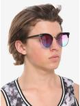 Purple & Blue Ombre Half-Rim Sunglasses, , hi-res