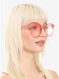 Pink Retro Heart Sunglasses, , hi-res