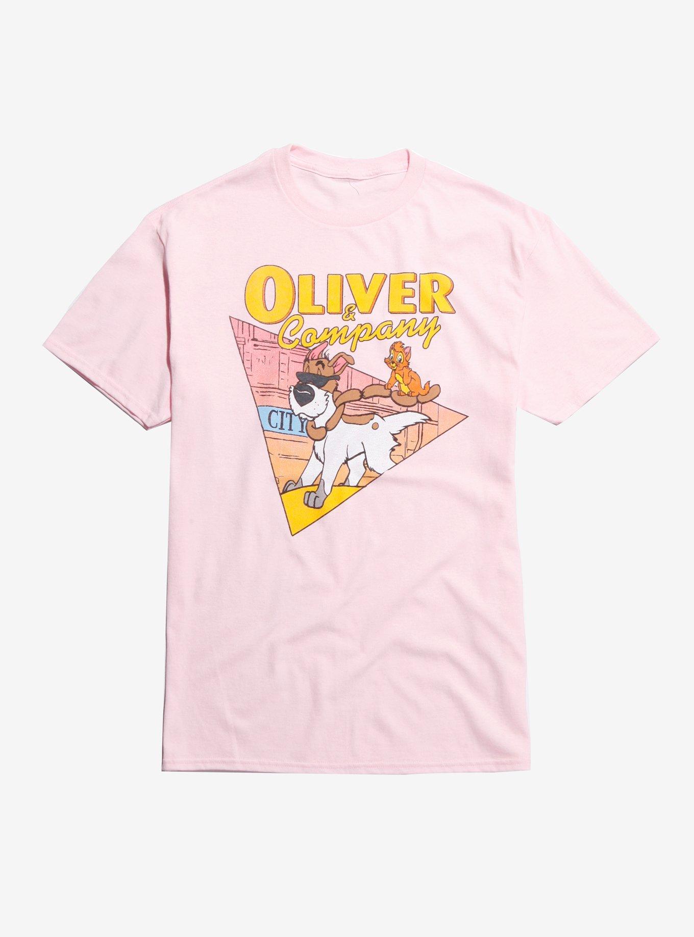 Disney Oliver & Company Triangle T-Shirt, LIGHT PINK, hi-res