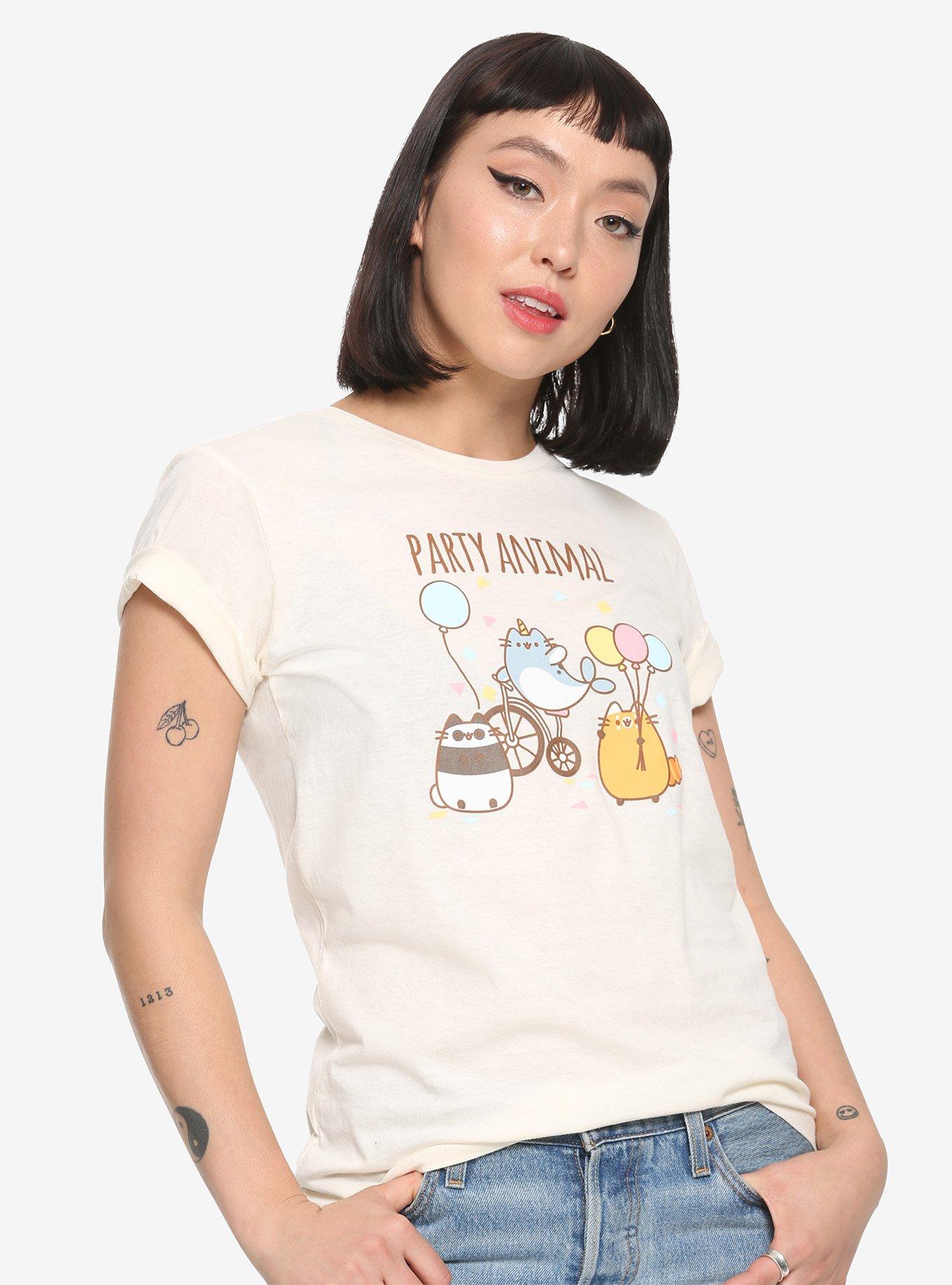 Pusheen Narwhal Panda & Red Fox Party Animal Girls T-Shirt, MULTI, hi-res