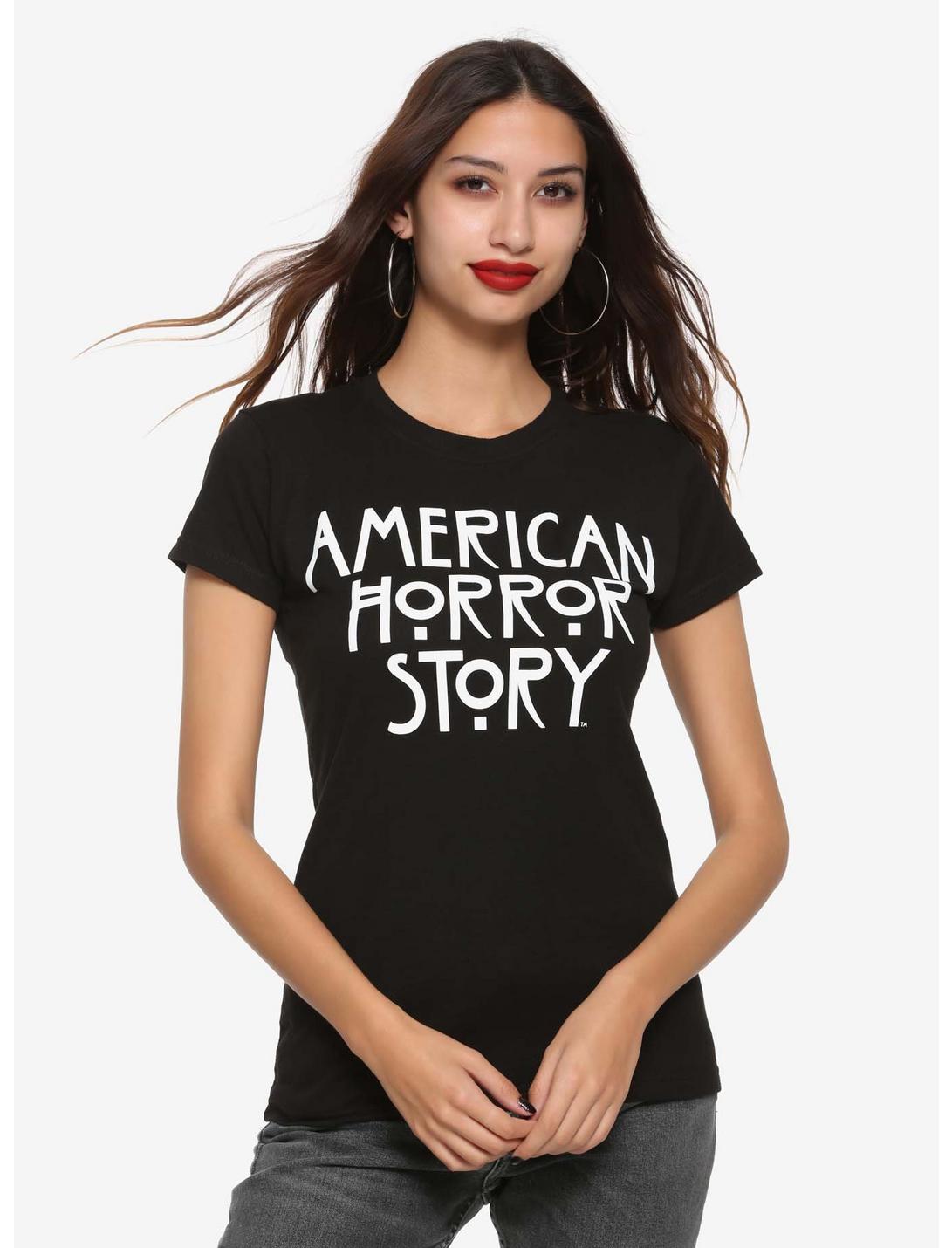 American Horror Story Logo Girls T-Shirt, WHITE, hi-res