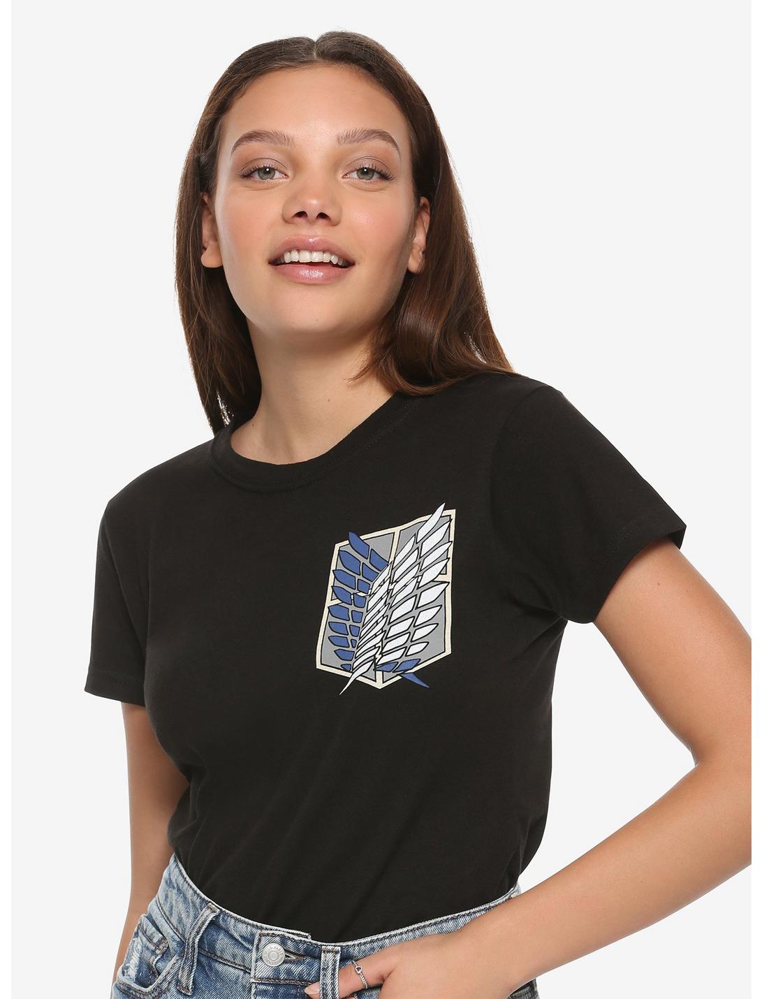 Attack On Titan Wings Of Freedom Shield Girls T-Shirt, MULTI, hi-res