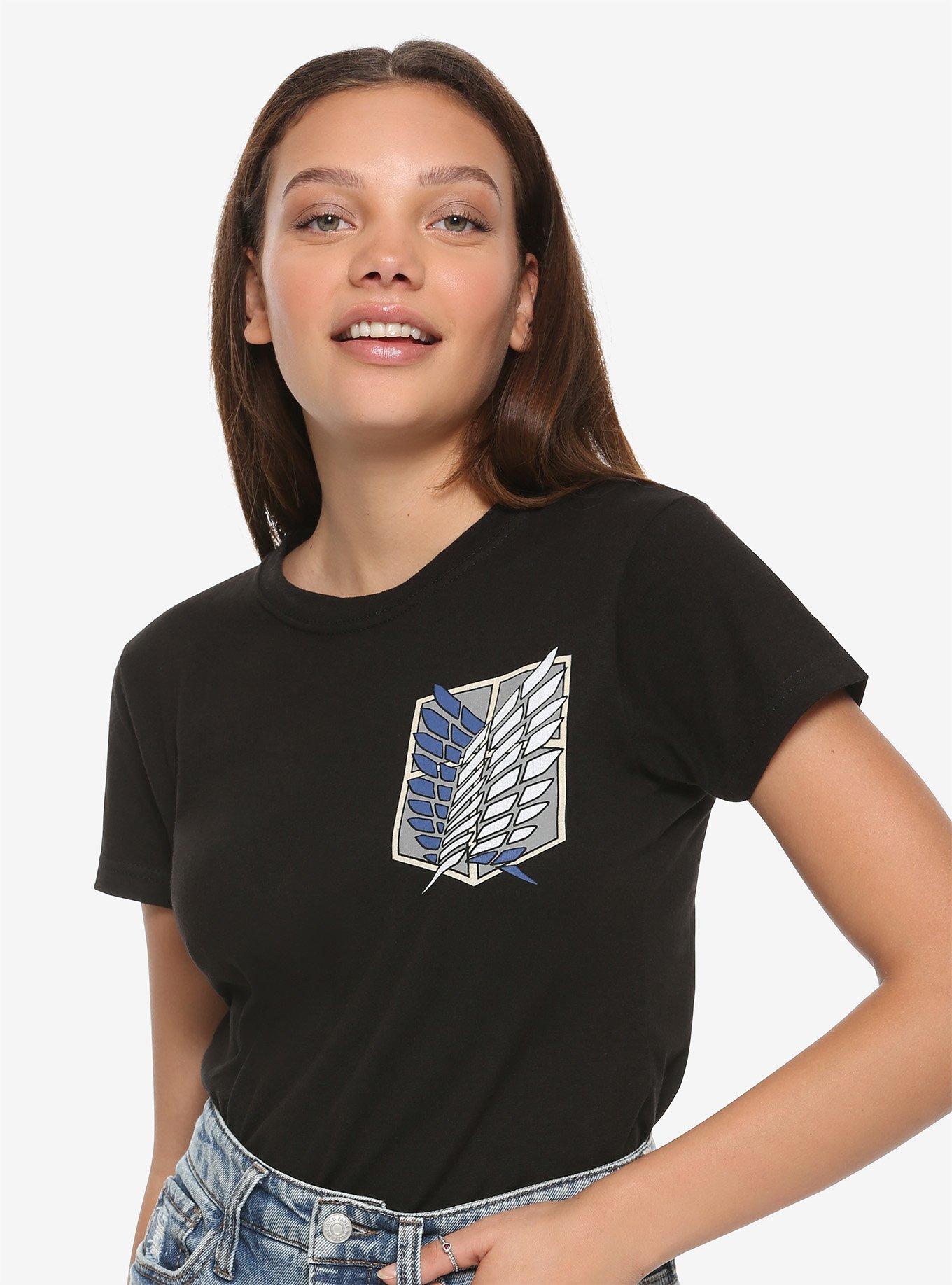 Attack On Titan Wings Of Freedom Shield Girls T-Shirt, MULTI, hi-res view 1