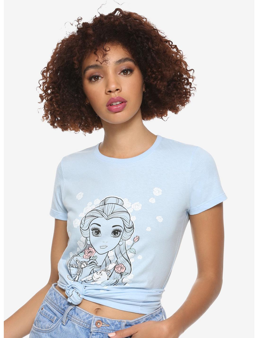 Disney Beauty And The Beast Belle Roses Girls T-Shirt, MULTI, hi-res