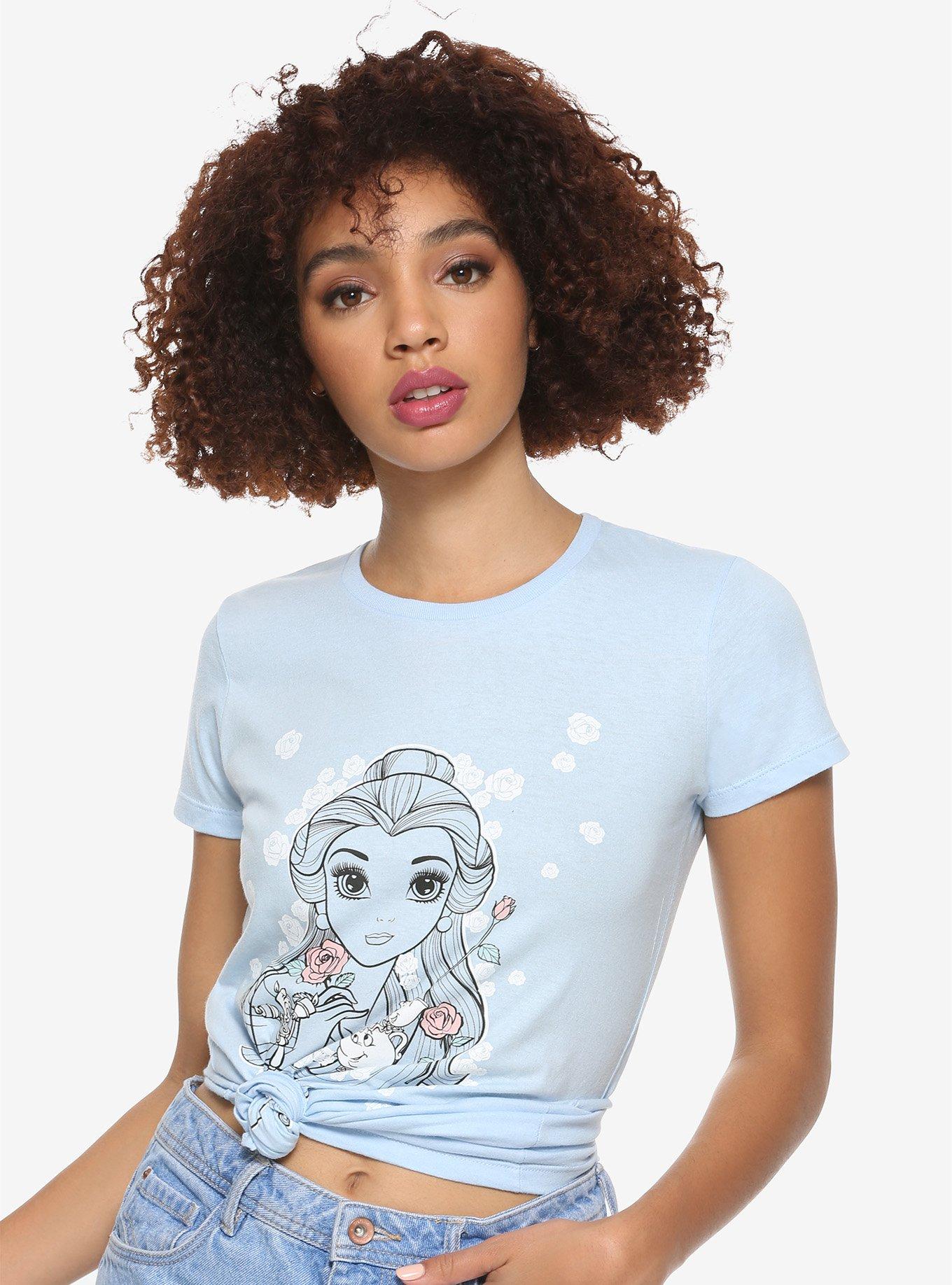 Disney Beauty And The Beast Belle Roses Girls T-Shirt, MULTI, hi-res