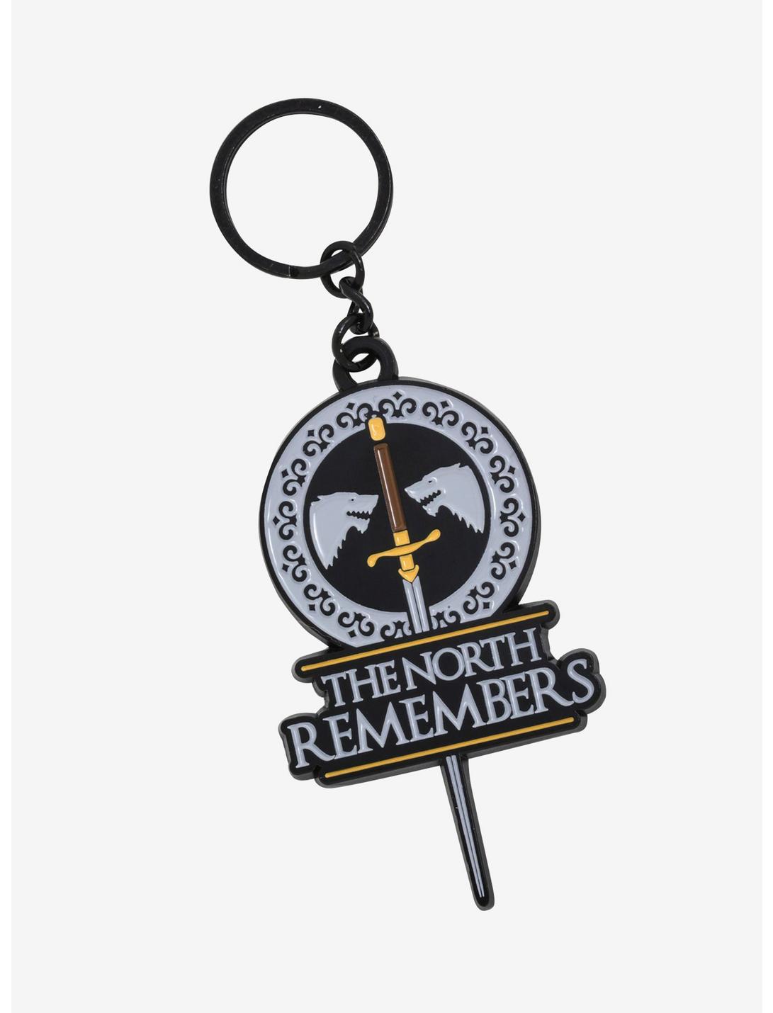 Game Of Thrones The North Remembers Enamel Key Chain - BoxLunch Exclusive, , hi-res