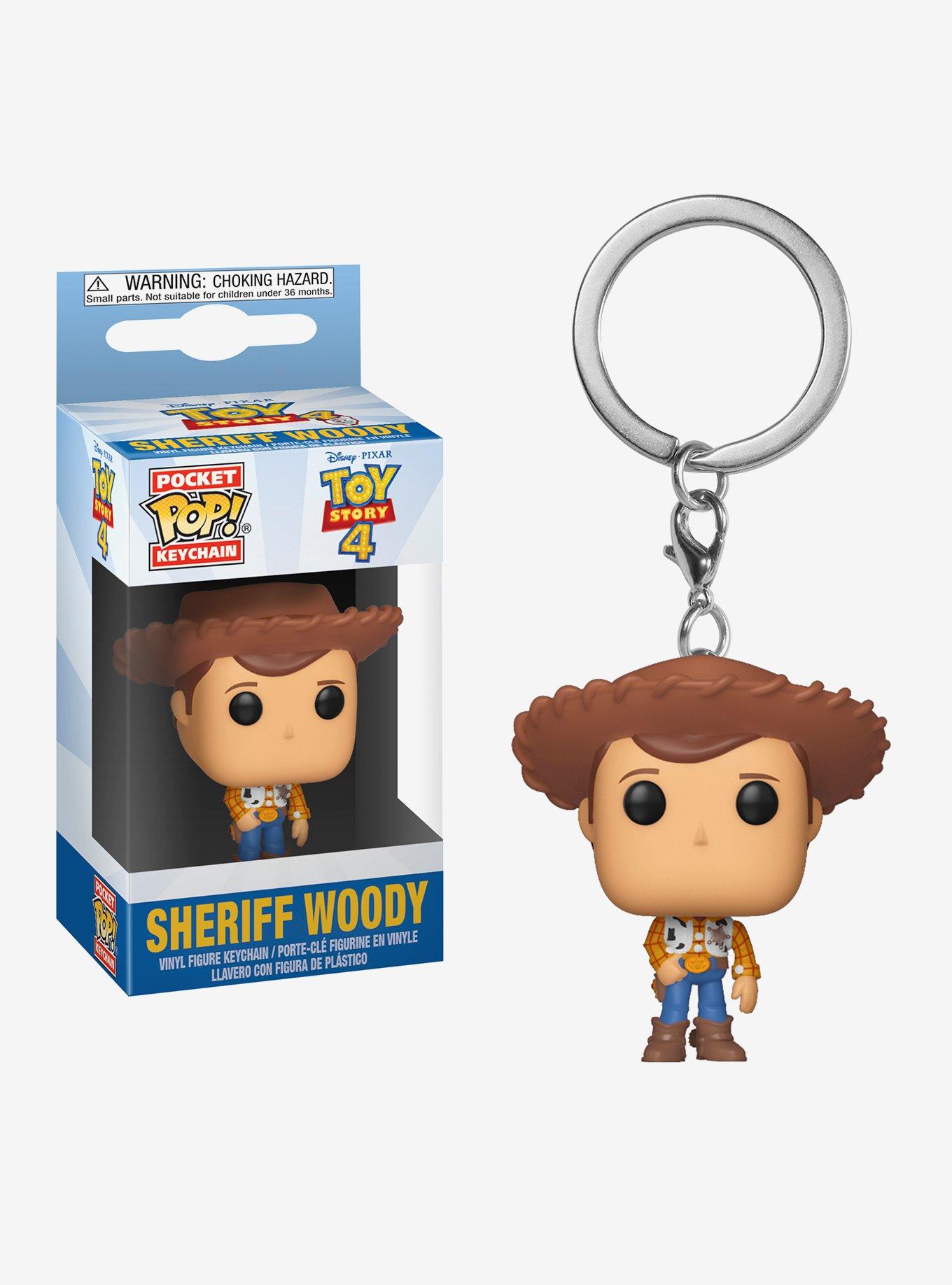 Funko Pocket Pop! Disney Pixar Toy Story 4 Sheriff Woody Vinyl Keychain, , hi-res