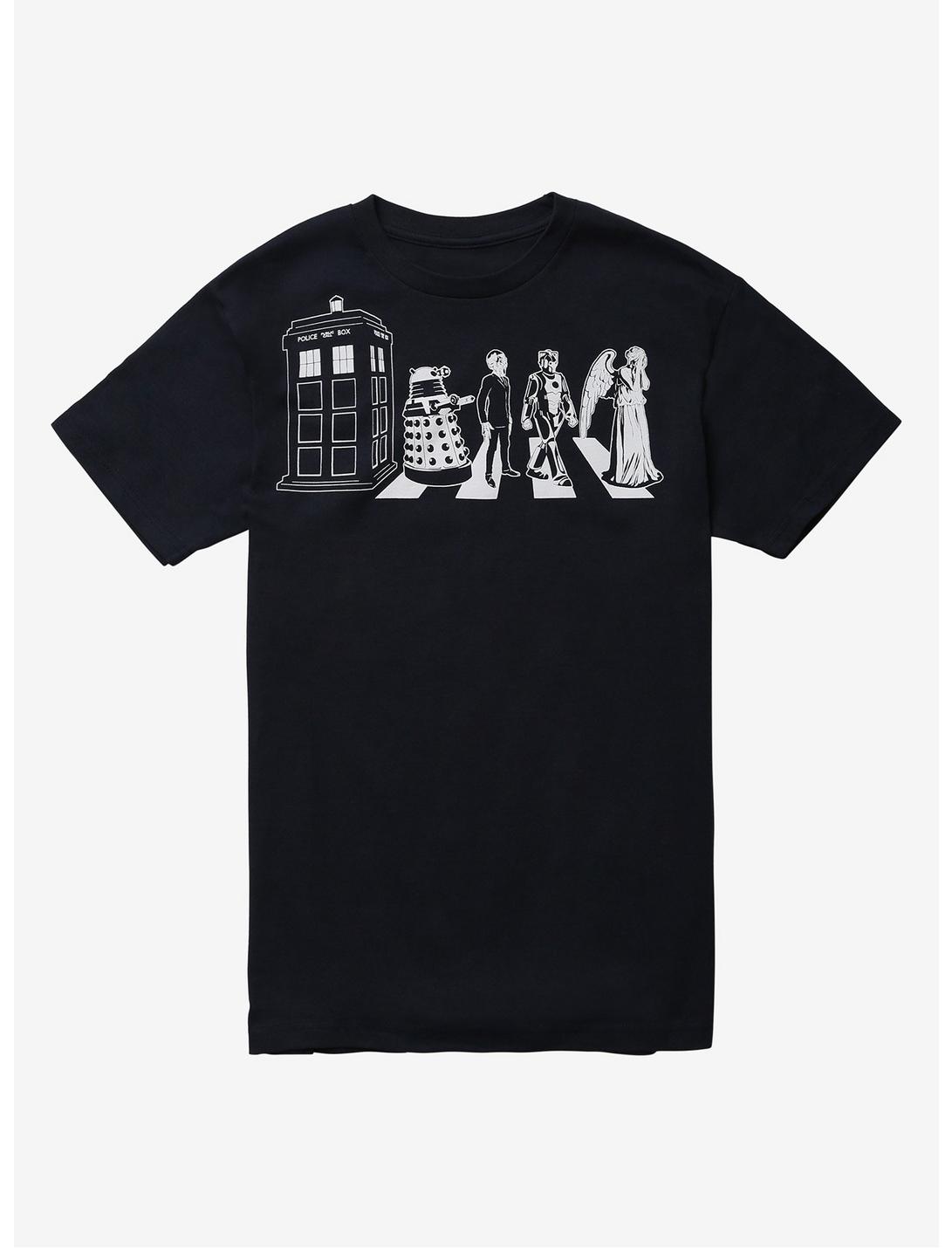 Doctor Who Villain Crosswalk Street T-shirt, BLUE, hi-res