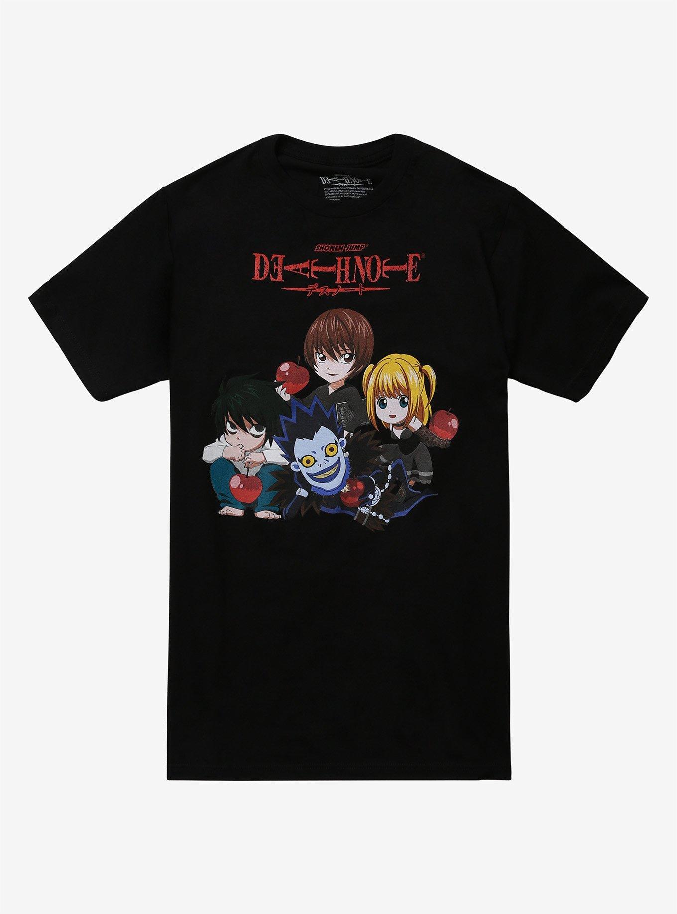 Death Note Chibi Apple T-Shirt, BLACK, hi-res