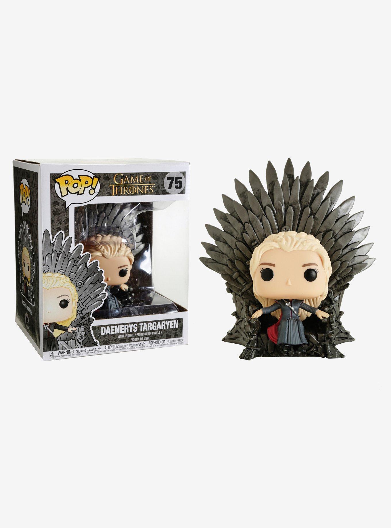 Funko Pop Game Of Thrones Daenerys Targaryen On Iron Throne Deluxe Vinyl Figure Boxlunch 8615