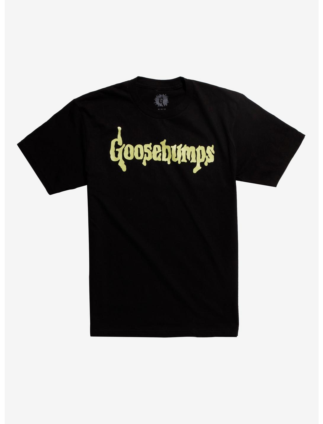 Goosebumps Glow-In-The-Dark Slime Logo T-Shirt, YELLOW, hi-res