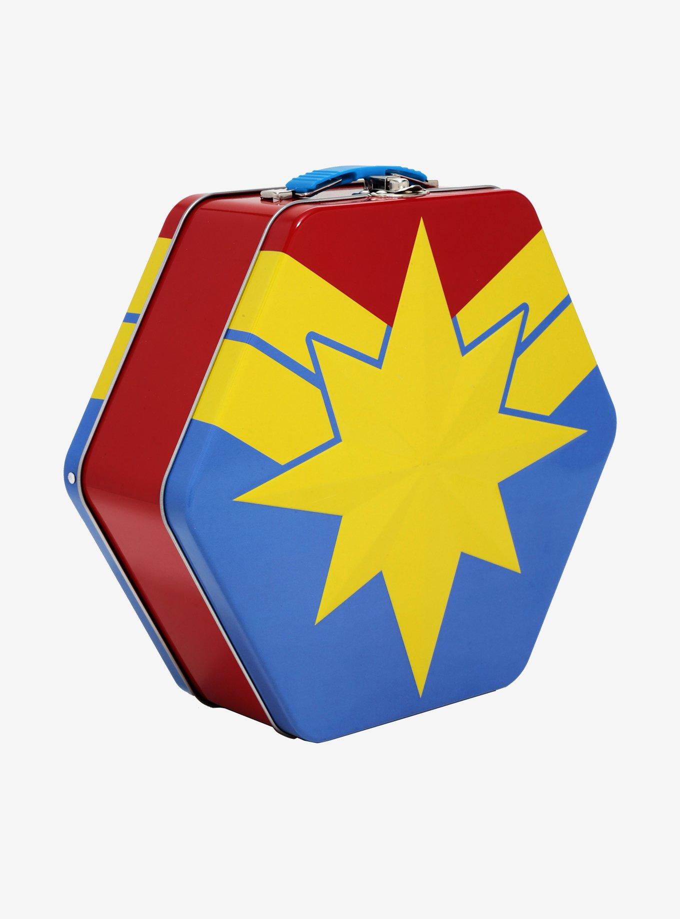 Marvel Captain Marvel Embossed Metal Lunch Box, , hi-res