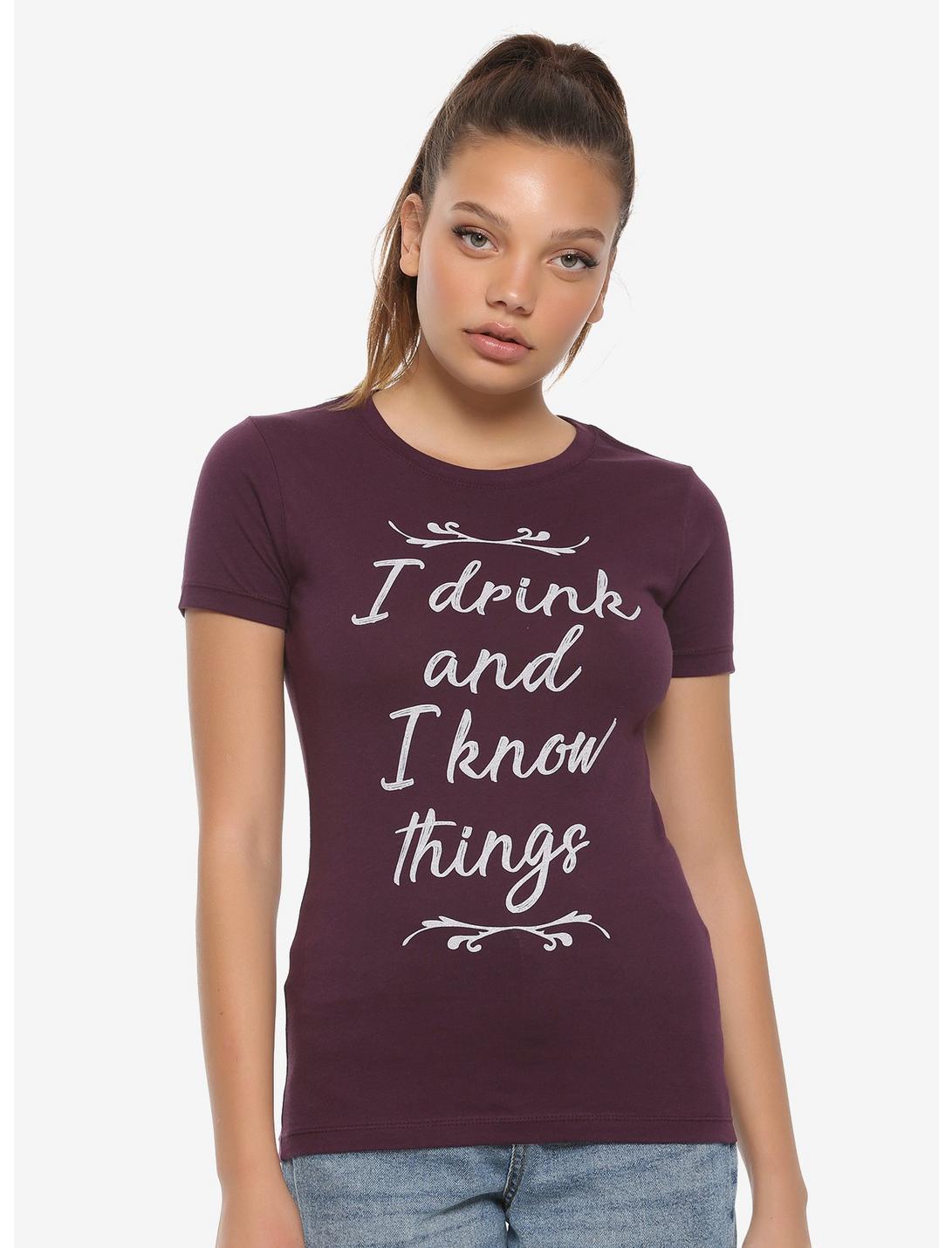 Game Of Thrones I Drink And I Know Things Girls T-Shirt, WHITE, hi-res