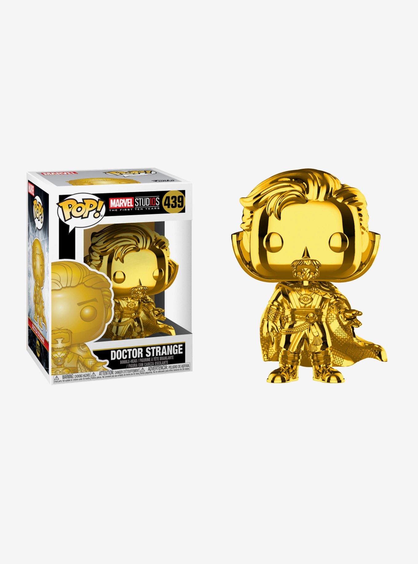 Funko Pop! Marvel Studios: The First Ten Years Gold Chrome Doctor Strange Bobble-Head, , hi-res