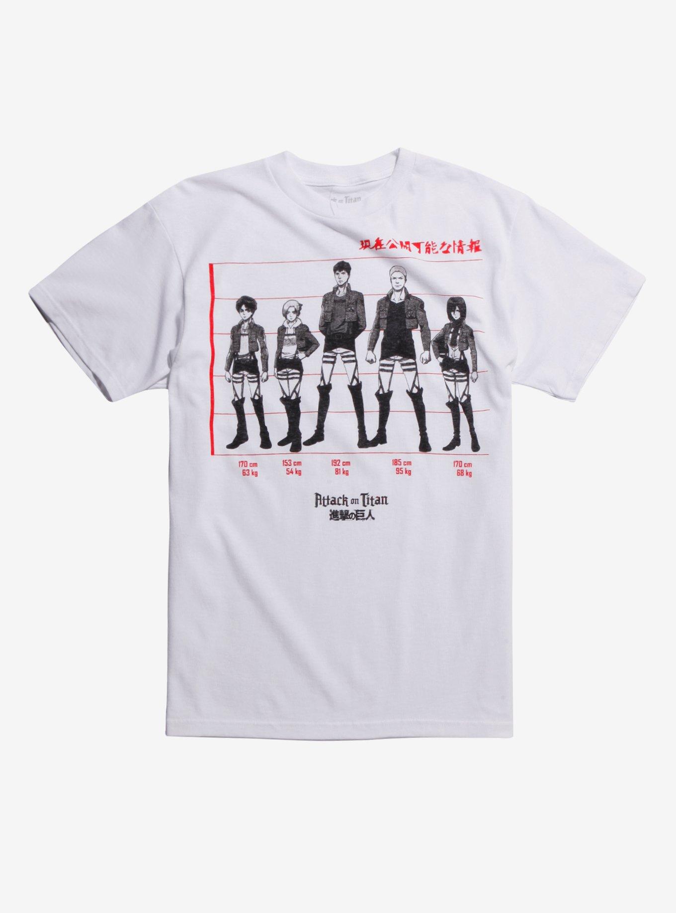 Attack On Titan Lineup T-Shirt, WHITE, hi-res