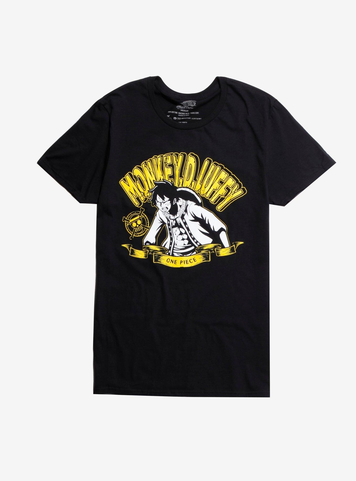 One Piece Monkey D. Luffy T-Shirt, BLACK, hi-res