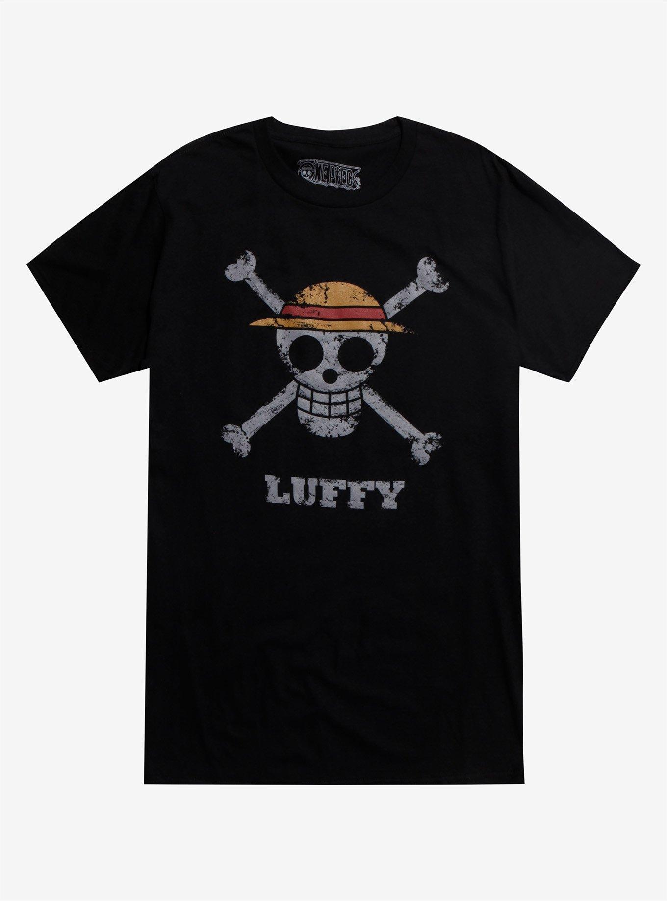 One Piece Jolly Roger Vintage T-Shirt, BLACK, hi-res