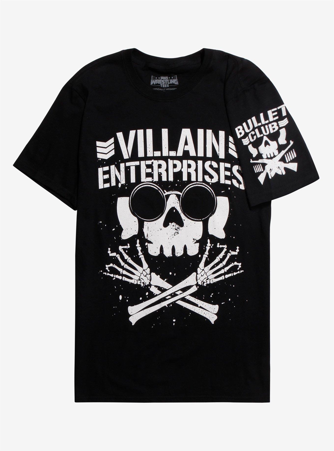 New Japan Pro-Wrestling Bullet Club Villain Enterprises T-Shirt, BLACK, hi-res