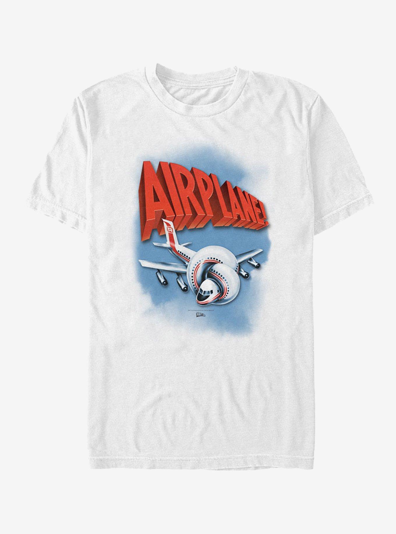 Airplane Poster T-Shirt, WHITE, hi-res