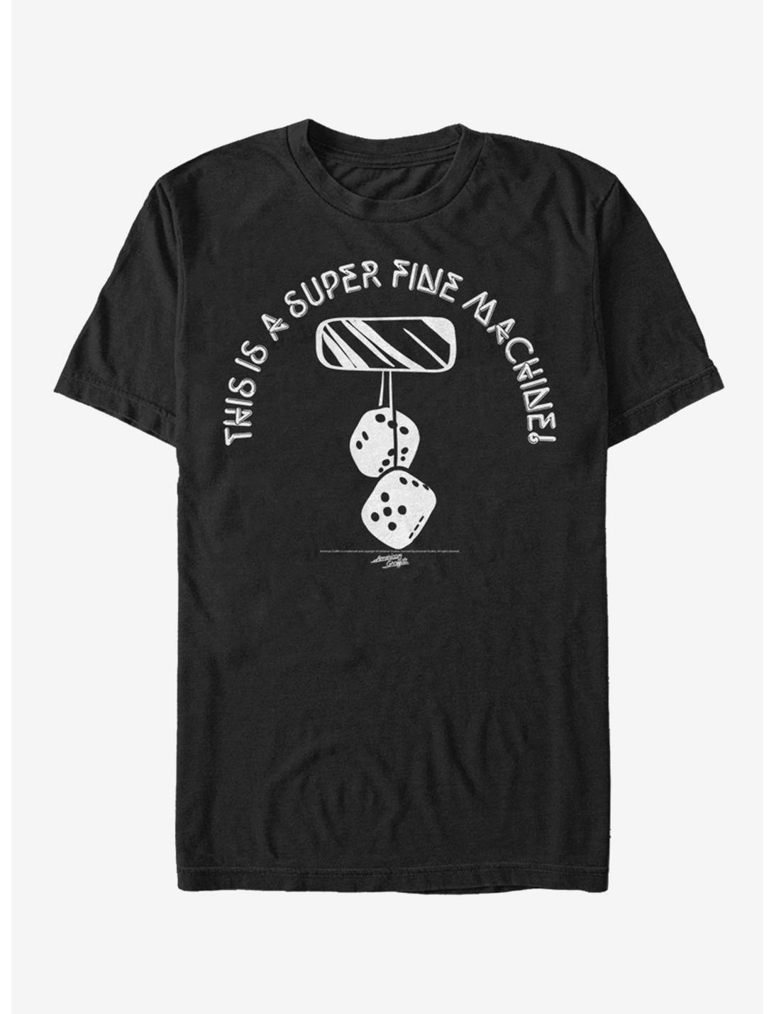 American Graffiti Super Fine Machine T-Shirt, BLACK, hi-res