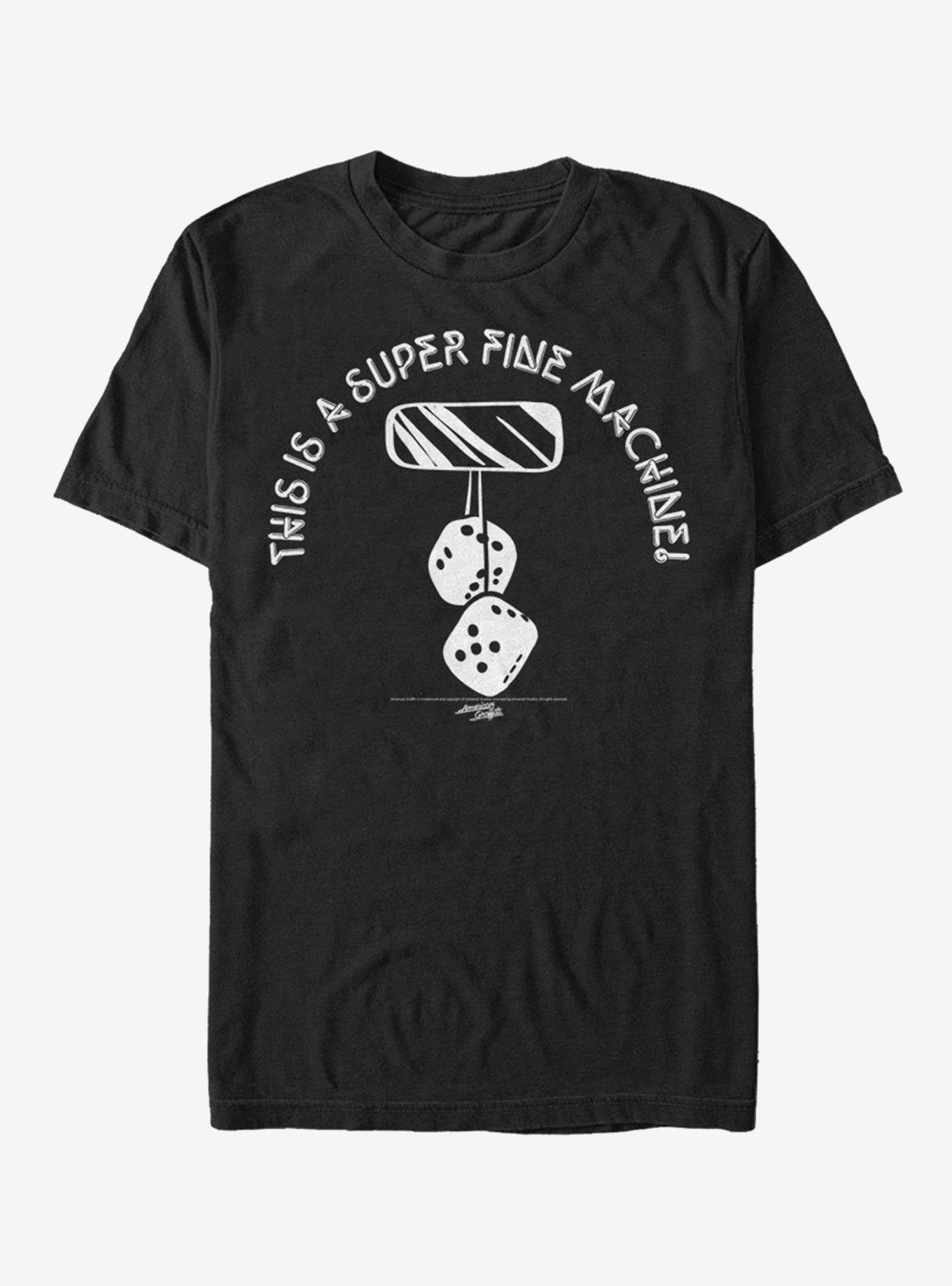 American Graffiti Super Fine Machine T-Shirt, BLACK, hi-res