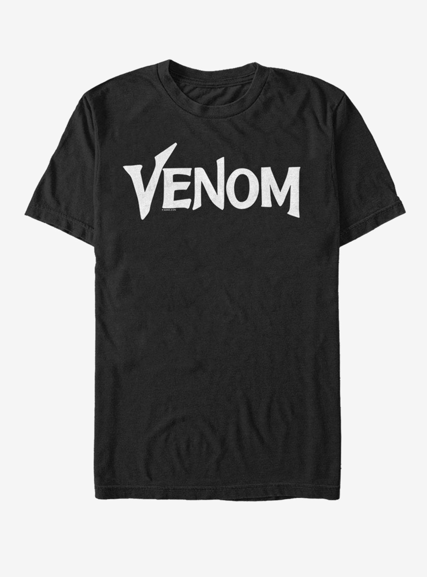 Marvel Venom White Logo T-Shirt, BLACK, hi-res