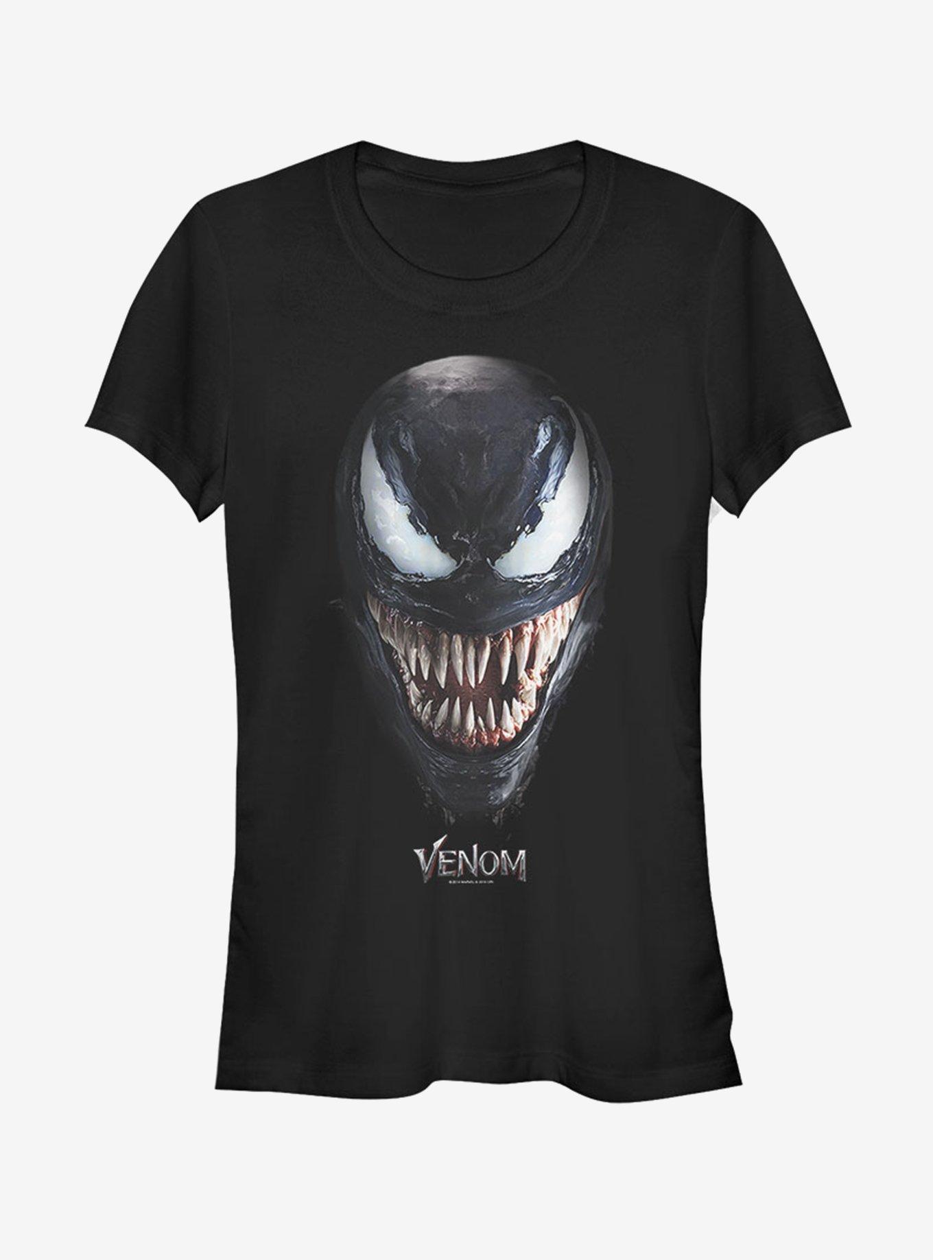 Marvel Big Face Venom Girls T-Shirt, BLACK, hi-res