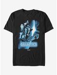 Battlestar Galactica Vintage Battlestar Poster T-Shirt, BLACK, hi-res