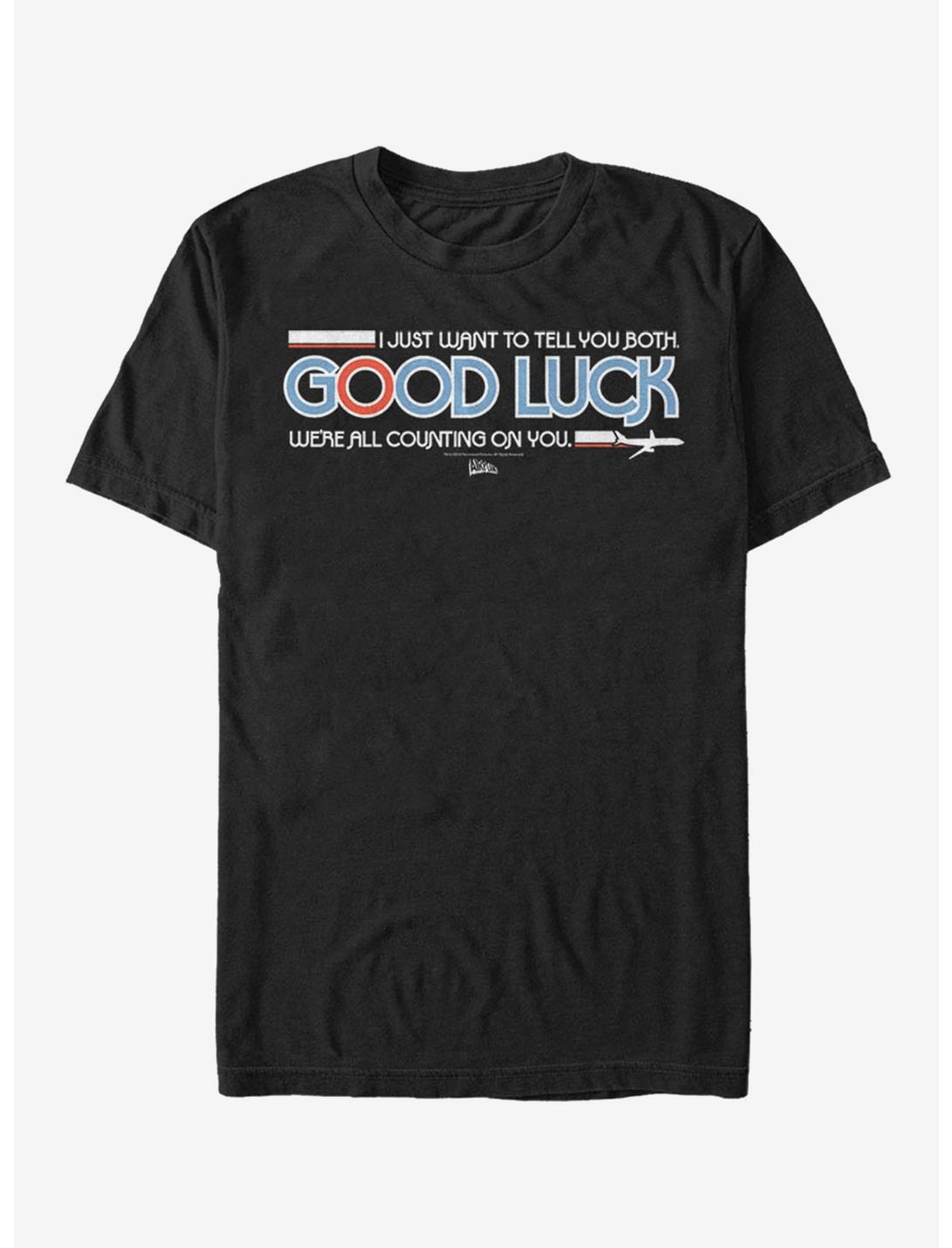 Airplane Good Luck T-Shirt, BLACK, hi-res