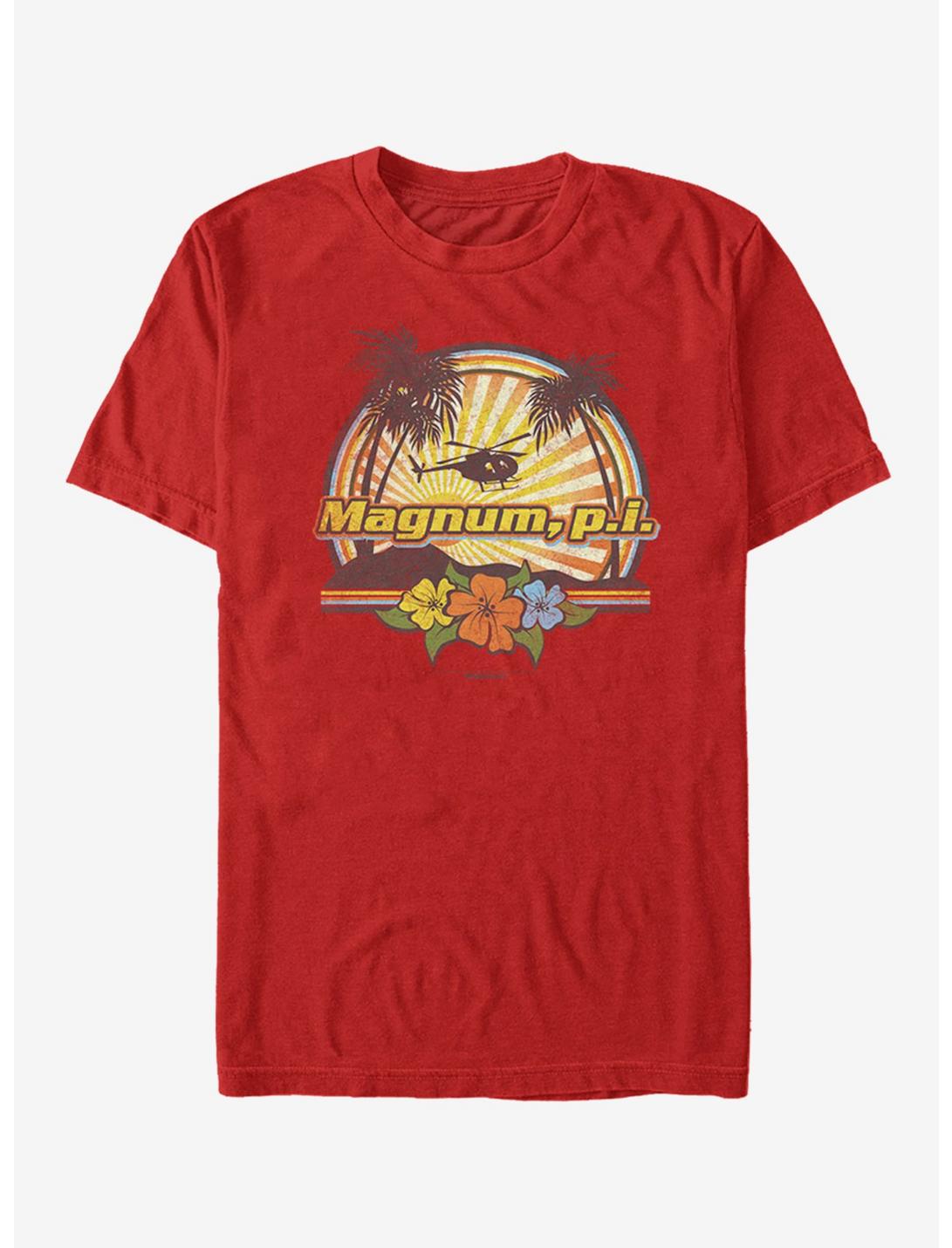 Magnum P.I. Tropical T-Shirt, RED, hi-res