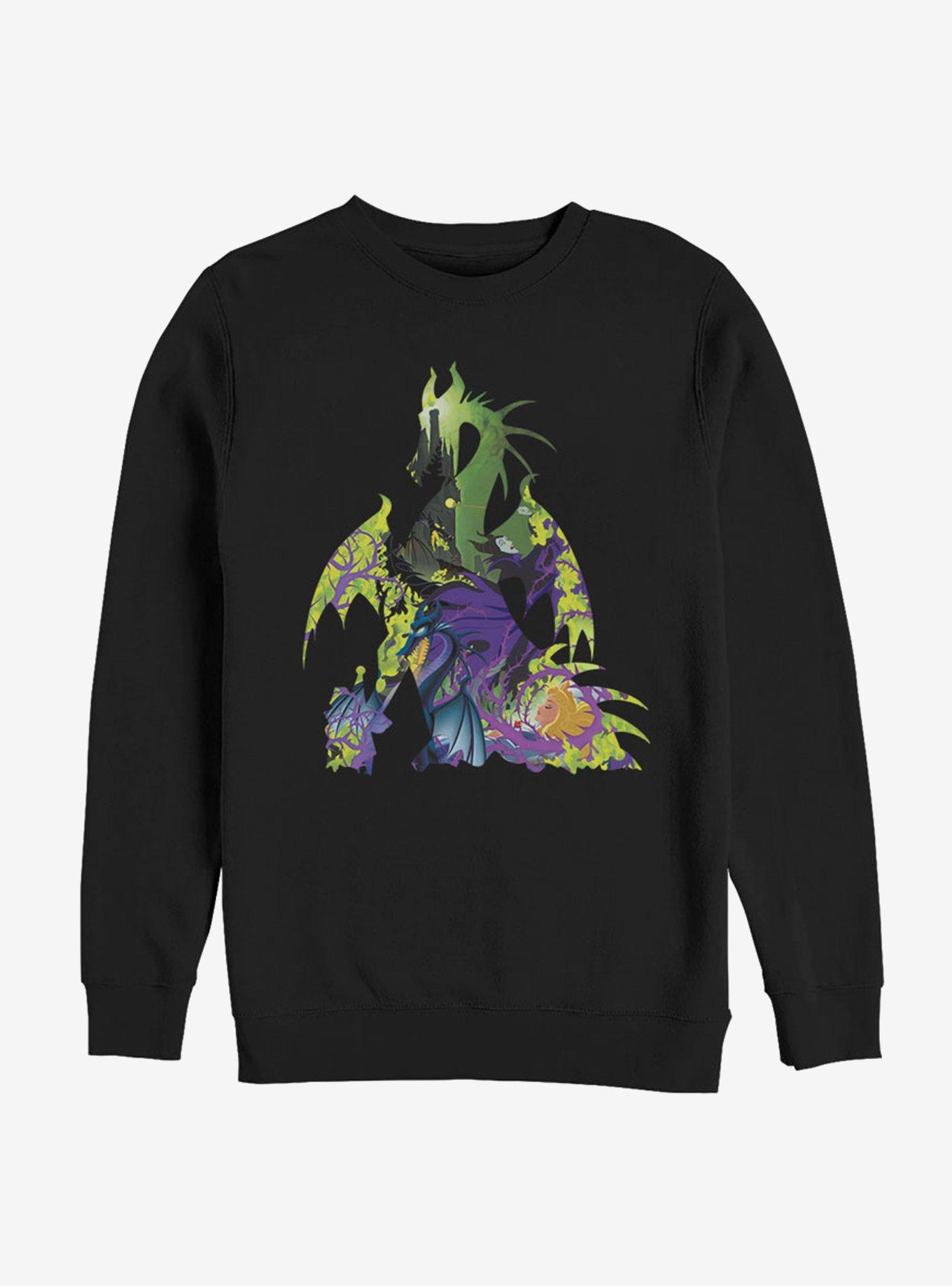 Disney Sleeping Beauty Maleficent Dragon Form Sweatshirt, BLACK, hi-res