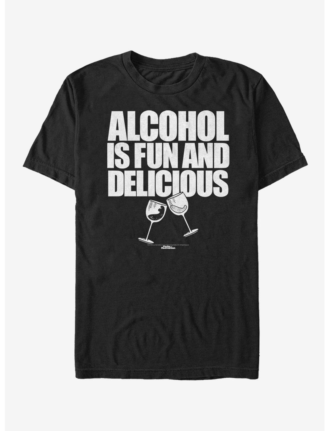 Parks & Recreation Alcohol is Fun T-Shirt, BLACK, hi-res