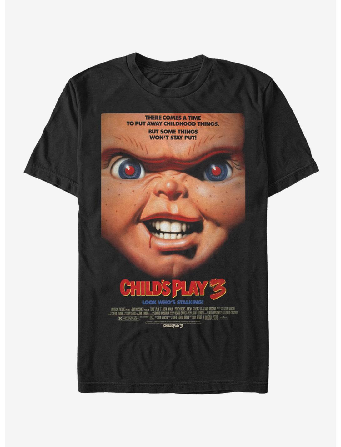 Chucky Childs Play 3 Poster T-Shirt, BLACK, hi-res
