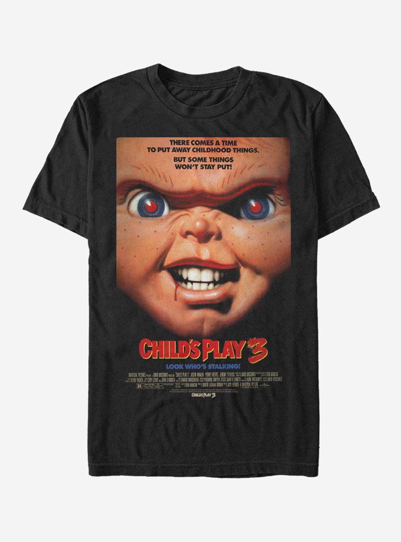 Chucky Childs Play 3 Poster T-Shirt, BLACK, hi-res