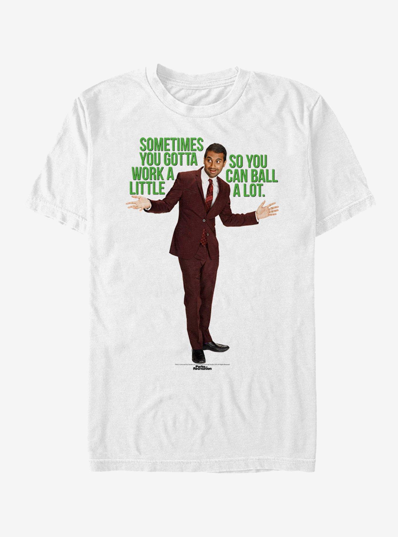 Parks & Recreation Ball-a-Lot T-Shirt, WHITE, hi-res