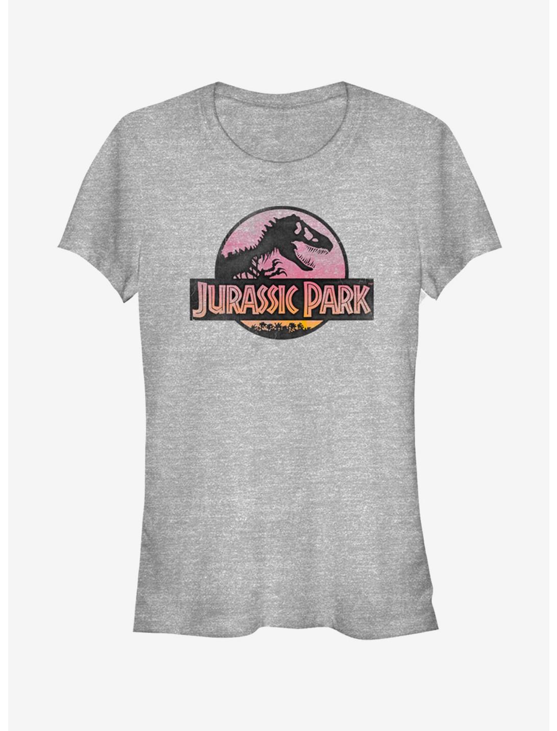 Jurassic Park Safari Logo Girls T-Shirt, ATH HTR, hi-res
