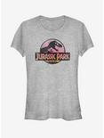 Jurassic Park Safari Logo Girls T-Shirt, ATH HTR, hi-res